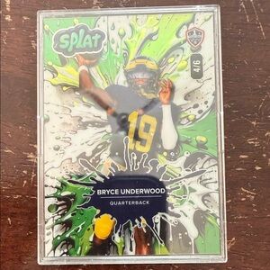 Splat Bryce Underwood Football Card - Green / Yellow